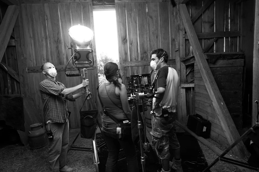Shooting in a hazardous barn. Clear Lake, Wisconsin, U.S.A